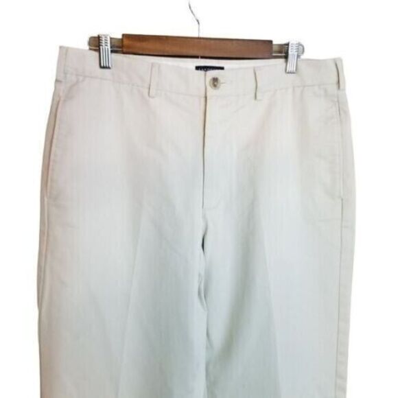 Lands End Womens Size 34 Long Tan Solid Chino Pants - Picture 8 of 9